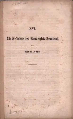 Kühn, Bruno: Die Geschichte des Amtsbezirks Dermbach. 