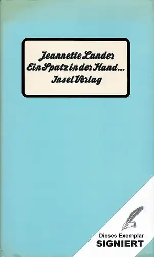 Lander, Jeannette: Ein Spatz in der Hand... Sachgeschichten. 