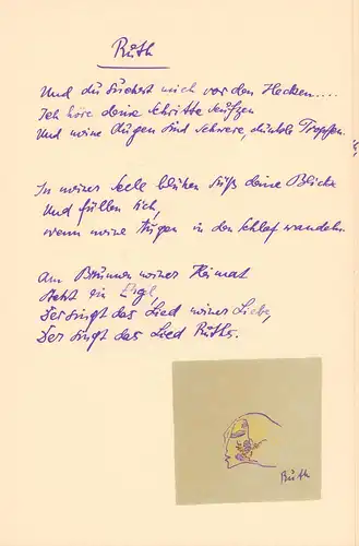 Lasker-Schüler, Else: Hebräische Balladen. Faksimile der Handschrift. Hrsg. (u. mit einem Nachwort) von Norbert Oellers. (Lizenzausgabe). 