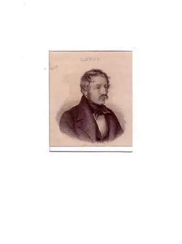 PORTRAIT Nicolaus Lenau. (1802 Csatád - 1850 Oberdöbling, österreichischer Dichter). Brustbild im Halbprofil. Stahlstich, Lenau, Nikolaus