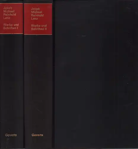 Lenz, Jakob Michael Reinhold: Werke und Schriften. Hrsg. von Britta Titel u. Hellmut Haug. (Mit einem Nachwort von Hans Mayer.) 2 Bde. 