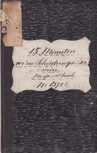 Lustig, H: Fünfzehn Minuten vor'm Scheidungs Termin. Genrebild mit Gesang in einem Akt. Musik von A. Conradi. (An Wallner's Theater in Berlin sehr oft u..