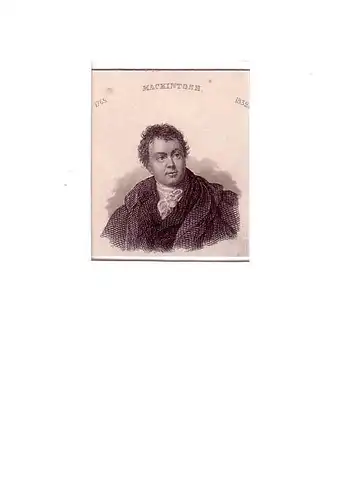 PORTRAIT James Mackintosh. (1765 Alldowry - 1832; schottischer Jurist, Historiker  und Politiker). Schulterstück im Viertelprofil. Stahlstich, Mackintosh, James