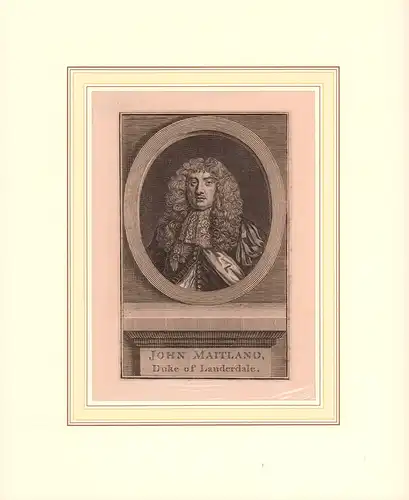 PORTRAIT John Maitland. (1616-1682, schottischer Politiker). Brustbild en face, Maitland, John