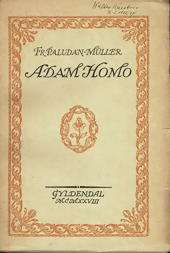 Paludan-Müller, Fr. [Frederic]: Adam Homo. Et Digt. 