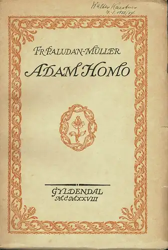 Paludan-Müller, Fr. [Frederik]: Adam Homo. Et Digt [Ein Gedicht]. 