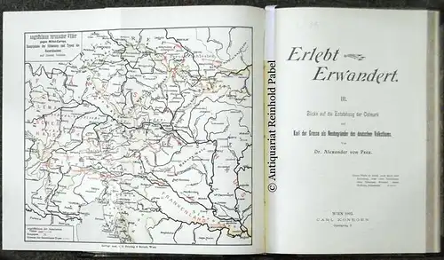 Peez, Alexander [von]: Erlebt, erwandert. 3 Bde. (von 4)  in 1 Bd. 