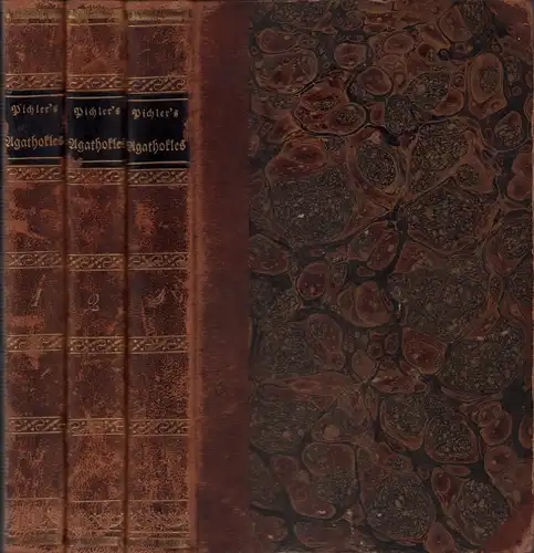 Pichler, Caroline: Agathokles. Von Caroline Pichler, geb. von Greiner. Neue, verbesserte Auflage. 3 Bde. (= komplett). 