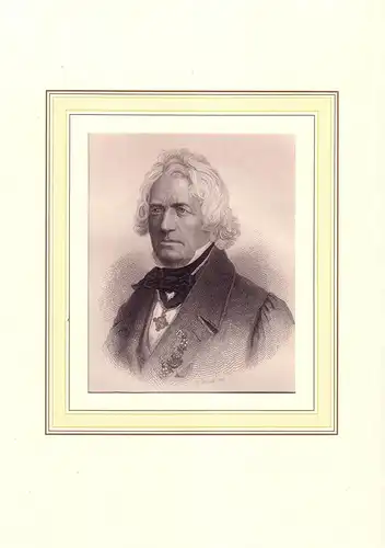 PORTRAIT Chr. Rauch. (1777 Arolsen - 1857 Dresden, Bildhauer). Brustbild im Dreiviertelprofil. Stahlstich von A. Krause, Rauch, Christian Daniel