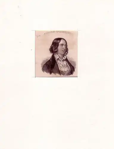 PORTRAIT Aurore Dudevant. (1804 Paris - 1876 Nohant, französischer Schriftstellerin). Schulterstück im Halbprofil. Stahlstich, Sand, George, pseud. [i.e. Aurore Dudevant)