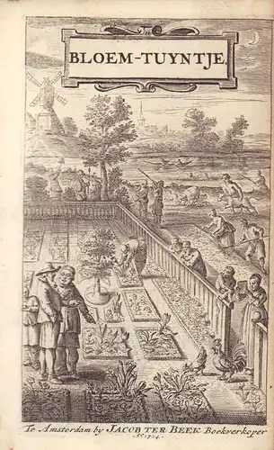 Schaap, Jan Claasz: Bloem-Tuintje,. Bestande in twee deelen:  het eerste in innerlyke bedenkingen en geleikenissen, het tweede in eenige zang- en leesrymen. Den vyften Druk mit meer dan de helft Koopere Platten vermeerdert. 