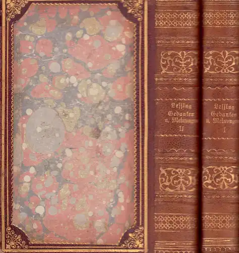 Lessing, [Gotthold Ephraim] / Schlegel, Friedrich [von] (Hrsg.): Lessings Gedanken und Meinungen aus dessen Schriften zusammengestellt und erläutert von Friedrich Schlegel. Erster [und Zweiter] Theil (von 3). 