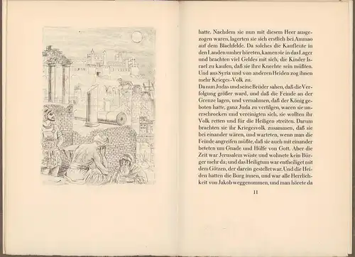 Schlichter, Rudolf.: Von der Kriegesrüstung Judä Maccabäi und seiner Feinde. Mit drei Lithographien von Rudolf Schlichter. 