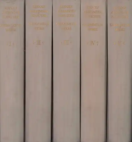 Schröder, Rudolf Alexander: Gesammelte Werke in fünf Bänden (= komplett). (1. bis 3. Tsd.). 