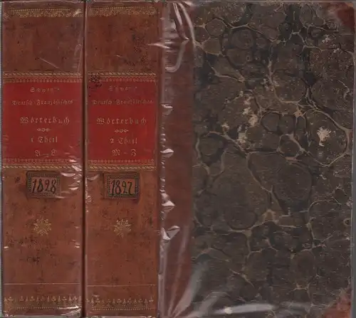 Schwan, Christian Friedrich (Bearb.): Wörterbuch der deutschen und französischen Sprache. Nach dem Wörterbuche der französischen Akademie und dem Adelungischen bearbeitet. Bereichert durch eine Menge Kunstwörter.. 