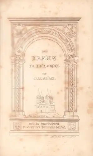 Das Kreuz in der Mark. (Gedichte), Seidel, Carl