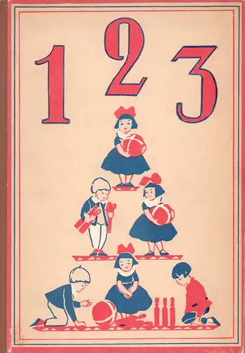 Setälä, Vilho.: 1, 2, 3. Pecjo kaj anjo kalkulas. Bildolibro. Komponito de Vilho Setälä. Desegnita de Elsi [Naemi] Borg. 