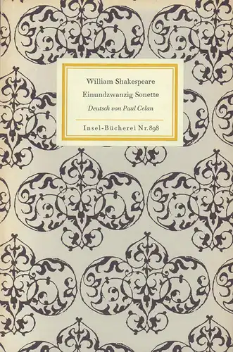 Shakespeare, William: Einundzwanzig Sonette. Deutsch von Paul Celan. 