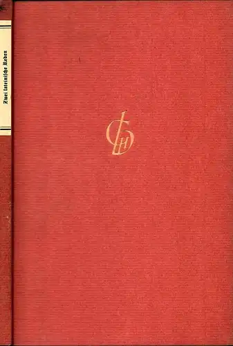 Sieveking, Karl / Mendel, David: Zwei lateinische Reden, gehalten beim Abgang vom Johanneum im Jahre 1805. Hrsg von der Gesellschaft der Bücherfreunde zu Hamburg. Mit einem Vorwort von Hans Oppermann. 