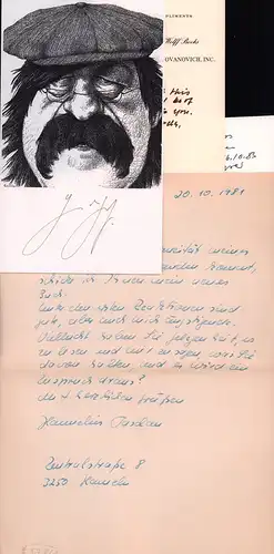 Taschau, Hannelies, dt. Schriftstellerin (geb. 1937 in Hamburg): Eigenh. Brief mit U. 