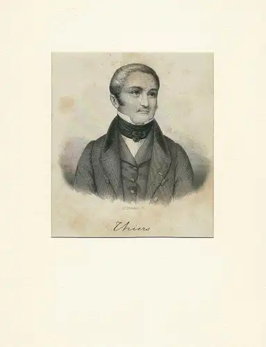 PORTRAIT Thiers. (1797-1877, Historiker und Politiker). Brustbild im Dreiviertelprofil. Stahlstich v. C. Deuker, Thiers, Louis Adolphe