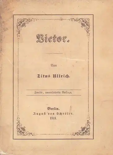 Ullrich, Titus: Victor. 2., unveränd. Aufl. 