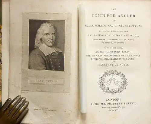 The complete angler. (2 Teile in 1 Bd.). Extensively embellished with engravings on copper and wood, from original paintings and drawings, by first rate artists. To which are added, an introductory essay, the Linnaean arrangement of the various river-fish