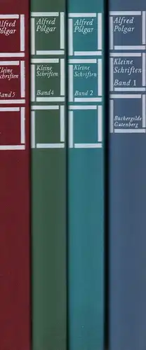 Polgar, Alfred: Kleine Schriften. Hrsg. von Marcel Reich-Ranicki in Zusammenarbeit mit Ulrich Weinzierl. (Lizenzausg. d. Rowohlt-Verlags, Reinbek bei Hamburg). 4 Einzelbde. (von 6) apart. 