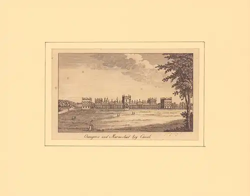 Orangerie und Marmorbad bey Cassel. Kupferstich