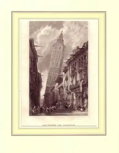 Das Wunder von Saragosa. Stahlstich