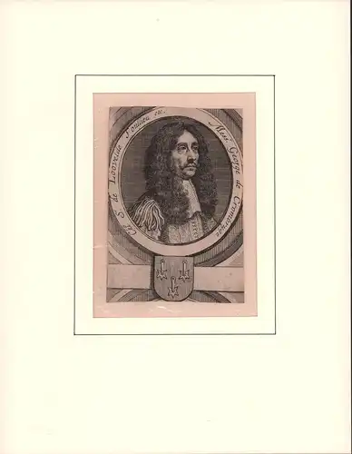 PORTRAIT Chlr. Sr. de Loovelde Toullieu etc. Messr. George de Crombruge. Schulterstück im Dreiviertelprofil nach rechts. Kupferstich, Crombrugghe, Georges van