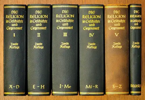 Gunkel, Hermann / Zscharnack, Leopold (Hrsgg.): Die Religion in Geschichte und Gegenwart. Handwörterbuch für Theologie und Religionswissenschaft. 2., völlig neubearb. Aufl. Bd. 1-5 u. Reg.-Bd. (= 6 Bde.). 