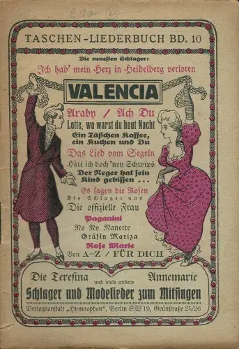 Valencia... Schlager und Modelieder zum Mitsingen