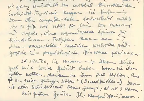 Hausmann, Manfred, dt. Schriftsteller (1898-1986): Eigenh. Brief mit U. Datiert 10. 6. 1955. 