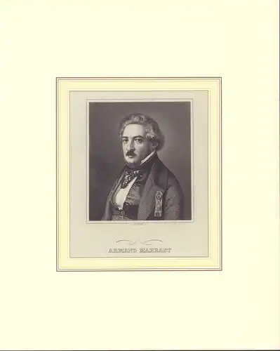 PORTRAIT Armand Marrast. Brustbild im Dreiviertelprofil. Gestochen von Nordheim, Marrast, Armand
