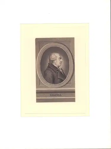 PORTRAIT Pfeffel. Schulterstück en profil, Pfeffel, Gottlieb Konrad