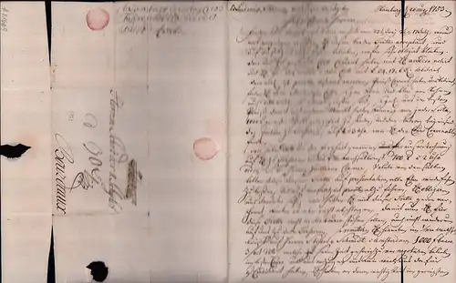 Fahrenholtz & Sievers, Hamburger Handelshaus: Handgeschriebener Geschäftsbrief mit U. Hamburg d 20 Aug 1753. 1 1/2 S. eines gefalt. Bogens mit hs. Anschrift verso. 