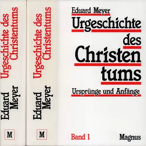 Meyer, Eduard: Ursprung und Anfänge des Christentums. [REPRINT]. 3 Teile in 2 Bdn. (= komplett). 