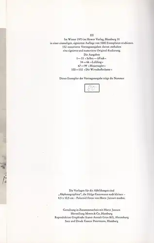 Janssen, Horst: Bettina. Eine Nachzeichnung in romantischer Manier. 