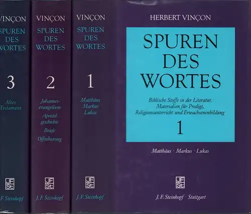 Vinçon, Herbert (Hrsg.): Spuren des Wortes. Biblische Stoffe in der Literatur. Materialien für Predigt, Religionsunterricht und Erwachsenenbildung. 3 Bde. (= komplett). 