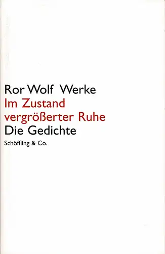 Wolf, Ror: Im Zustand vergrößerter Ruhe. Die Gedichte. Hrsg. (u. mit einem Nachwort) von Friedmar Apel. (1. Aufl.). 