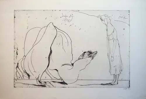 Drachen-artig, bei Füssli. Radierung, Janssen, Horst