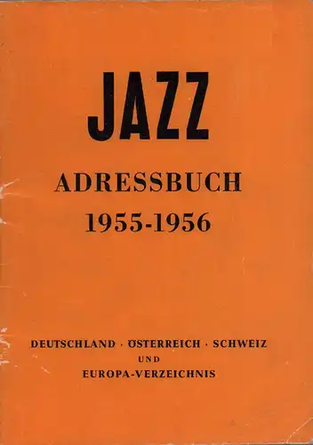 Jazz Adressbuch 1955-1956, Därr, Frtitz