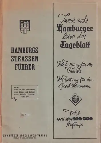 Hamburgs Straßenführer. Hrsg. vom Hamburger Adreßbuch-Verlag. Ausgabe Januar 1939. 