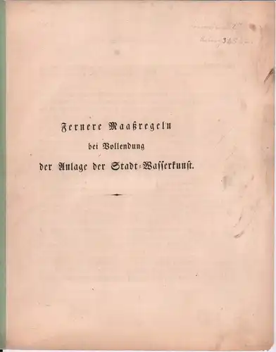 Hamburgische Bürgerschaft von 1848: Anträge Eines Ehrbaren Rathes an Erbgesessene Bürgerschaft. [Antragsammlung]. Hamburger Bürgerschaft, am 7. September 1848]. 