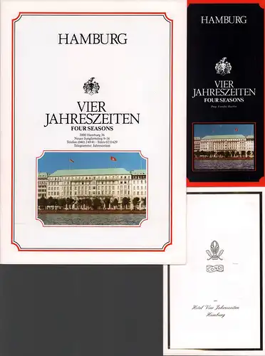 Hamburg Vier Jahreszeiten - Four Season. Werbeprospekt des Hotels an der Binnenalster. 