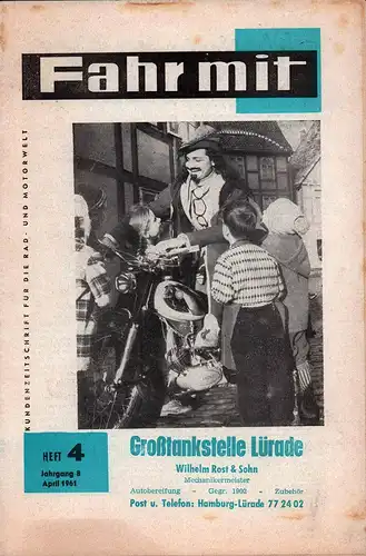 Fahr mit. Kundenzeitschrift für Rad- und Motorwelt. JG. 8, HEFT 4, April 1961. 