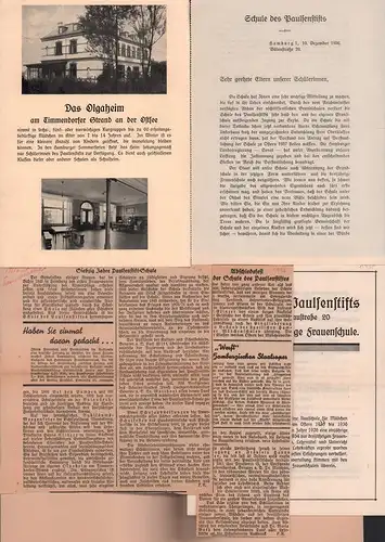 Konvolut Kleinschriften zur "Schule des Paulsenstifts". 6 Teile. 