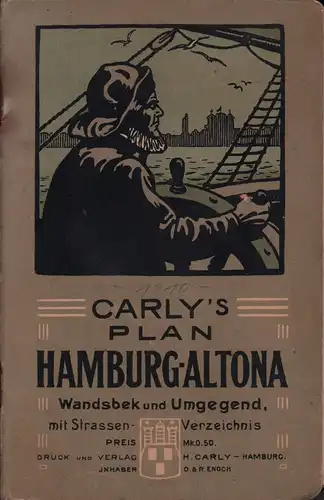 H. Carly's Großer Plan von Hamburg, Altona-Ottensen, Wandsbeck und Umgebung, mit Plan von Hagenbecks Tierpark. 