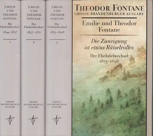 Fontane, Emilie / Fontane, Theodor: Der Ehebriefwechsel. Hrsg. v. Gotthard Erler unter Mitarbeiet v. Therese Erler.  (2. Aufl.). 3 Bde. (= komplett). 